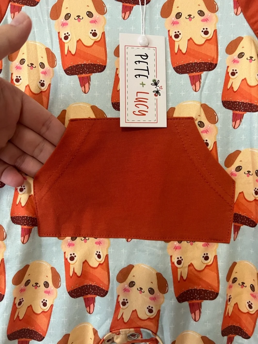 Pete + Lucy Ice Cream Dog Romper 3-6M NWT